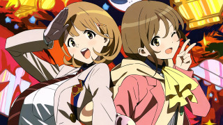 Girls standing wall clock star - a star in the background free wallpaper