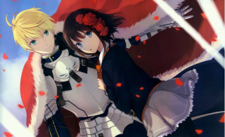 Anime characters red hearts arms - red heart free wallpaper