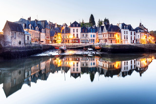 City river bridge night reflection - free architecture wallpaper for desktop