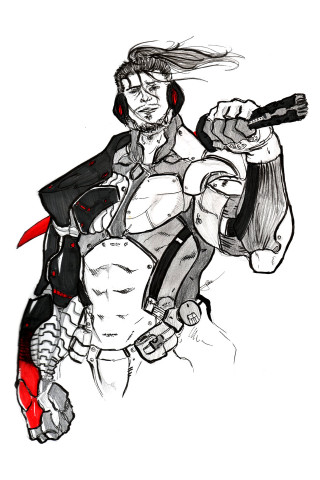 Man suit gun cigarette drawing - his hand and a cigarette free wallpaper for mobile