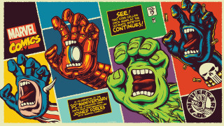 Hand face expressions words poster - comic book free wallpaper