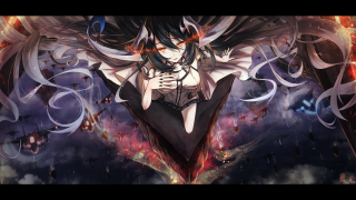 Black wings gothic warship explosion - white wing free wallpaper