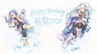 Woman sitting snow covered ground - a drawing of a woman free wallpaper