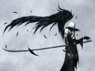 Woman sword bird shoulder black - a black mask free wallpaper