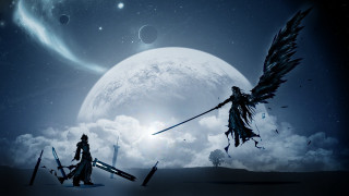 Sword bird moon sky stars - star and planets free wallpaper