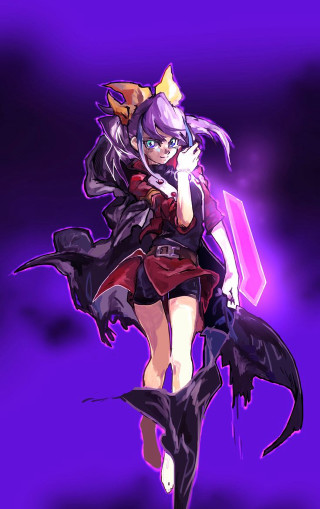 Purple dress cat ears hat - a purple light free wallpaper for mobile