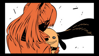 Woman holding doll clock drawing - a drawing of a woman holding free wallpaper