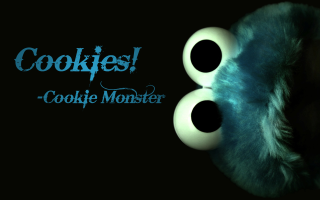 Fake cookie monster closeup eyes - two eye free wallpaper