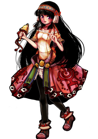 Girl long black hair hat - a red dress free wallpaper for mobile