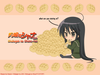 Cartoon girl sitting bread pile - me free wallpaper for desktop