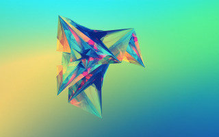 Colorful kite abstract blue sky - liam brazier free wallpaper