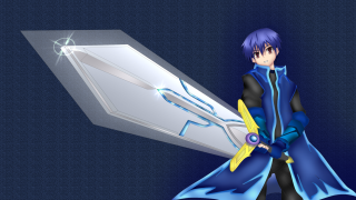 Man blue outfit sword shield 3 - a blue outfit holding free wallpaper