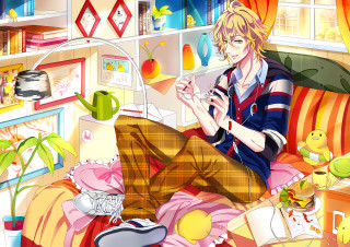 Man sitting couch room book - vanita free wallpaper