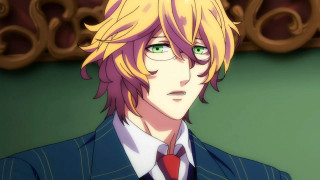 Blonde green eyed man suit - his lap free wallpaper