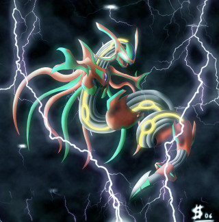 Colorful dragon lightning storm black - a white dragon free wallpaper