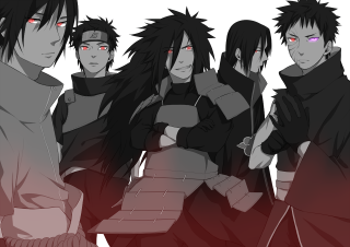 Anime characters red eyes black 6 - black hair free wallpaper
