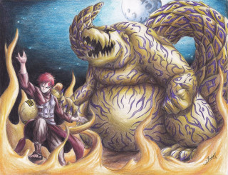 Monster man fireball moon drawing - a fireball free wallpaper