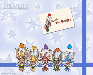 Cartoon characters snow background card - akihiko yoshida free wallpaper