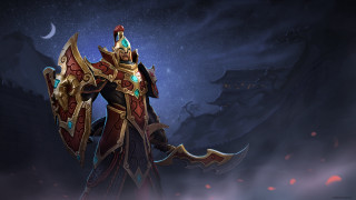 Man armor sword moon background - emperor huizong of song free wallpaper for desktop