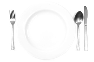 White plate silverware fork knife - knife free wallpaper