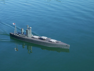 Submarine model water flag mast - the front free wallpaper