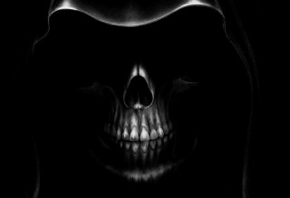 Skull hood dark face light - a hood free wallpaper