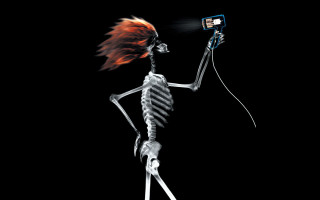 Skeleton camera flashlight dark night - a skeleton free wallpaper