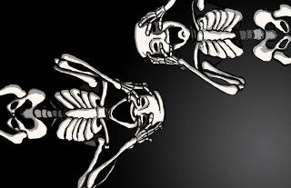 Skeleton black white background image - a skeleton free wallpaper