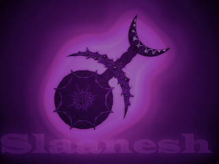 Purple background flower crescent slaanesh - object free wallpaper