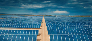 Solar farm sky people walking - solar free wallpaper