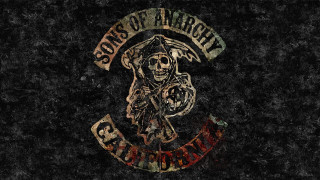 Skull motorcycle banner sons - the side of free wallpaper