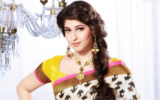 Woman braid yellow pink blouse - canvas painting free wallpaper