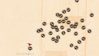 Black white balls wooden floor - ball free wallpaper