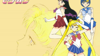 Anime girls yellow background caption - feminist art free wallpaper