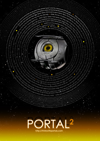 Space station yellow circle portal - poster free wallpaper for mobile