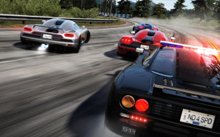 Police car chasing police cars - a police car free wallpaper for desktop