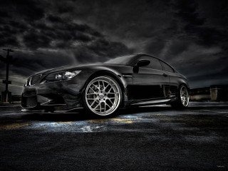 Black car night cloudy sky - a dark cloud free wallpaper for desktop