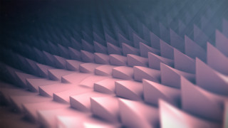 Purple blue background overlapping shapes - beeple free wallpaper