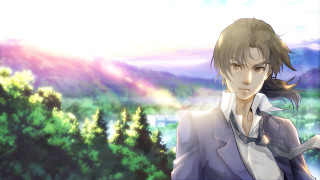 Man in suit forest mountains - tree and mountains free wallpaper for desktop