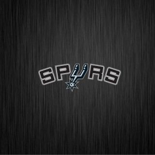 Spurs logo black background silver - black background free wallpaper for tablet