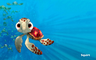 Cartoon turtle swimming ocean fish 2 - fish free wallpaper
