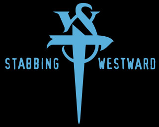Blue logo sword cross stabbing - a blue logo free wallpaper