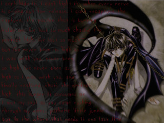 Anime couple red black background - word free wallpaper