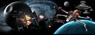 Star wars spaceship space station - scene free wallpaper for desktop