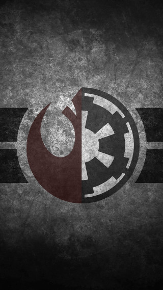 Star wars logo red white - a white circle free wallpaper for mobile