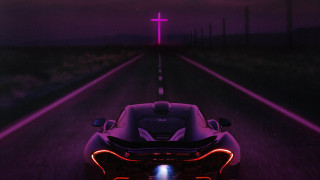 Motorcycle night road cross purple - elsa bleda free wallpaper
