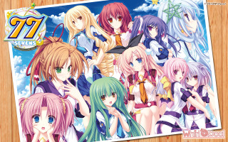 Anime girls long hair blue 34 - a wooden surface free wallpaper