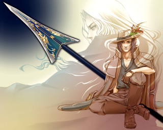 Man hat sword tail drawing - aleksander gine free wallpaper