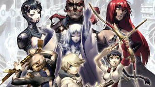 Anime characters group swords standing - akihiko yoshida free wallpaper