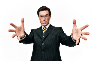 Man suit tie hands out 2 - both hand free wallpaper